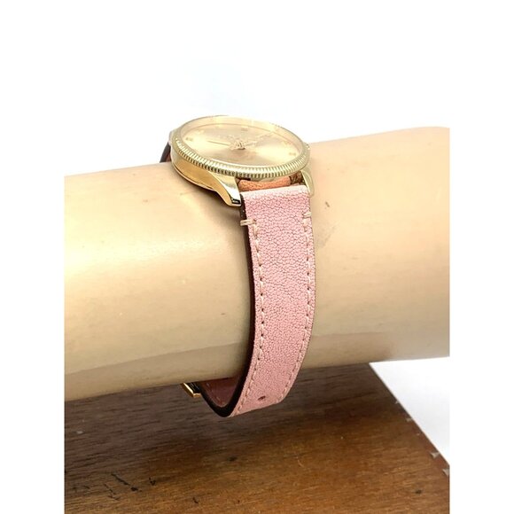 GUCCI Women's Watch YA126041 G-Timeless Swiss Quartz Gold Pink Leather Band 29mm - Picture 12 of 14